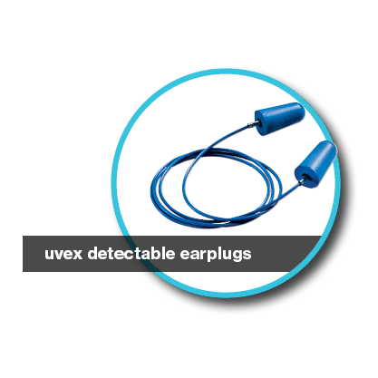 Food industry detectable ear plugs